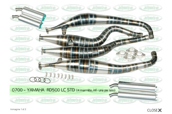 Souffleurs d'échappement d'échappement Auspuff Yamaha Rd 500 Silencieux en aluminium Jollymoto