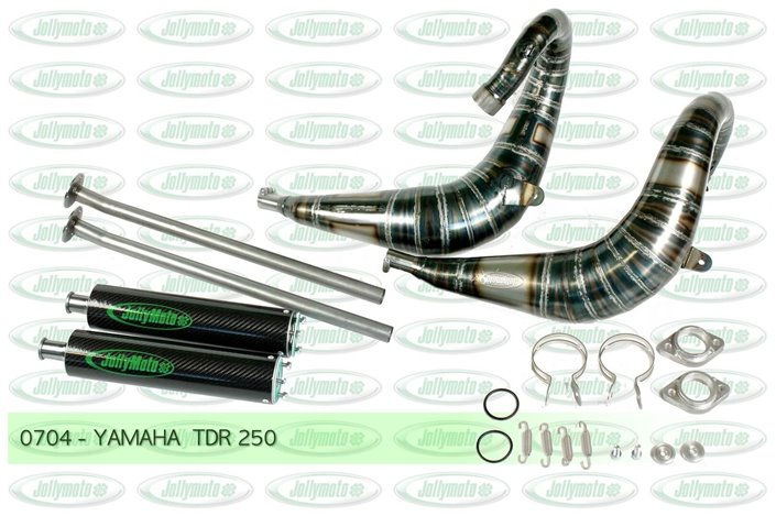 Exhausts Expansions Chambers Pipes Yamaha Tdr 250 Jollymoto 0704 Sil Carbon