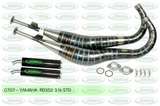 Suffisants d'échappement d'échappement Yamaha Rd 350 Jollymoto 0707 Version GP Carbon