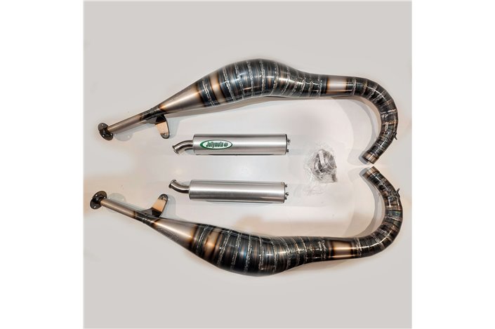 Exhausts Expansions Chambers Pipes Yamaha Rd 350 4L0 Jollymoto With Alloy Silencers