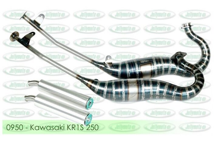 Exhausts Expansions Chambers Pipes Kawasaki Kr 1S 250 1991 1992 Jollymoto With Alloy Silencers