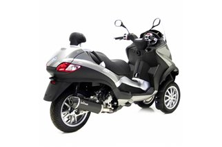 Sistema di Scarico Terminale LeoVince 14005U NERO per PIAGGIO MP3 400/LT/RST 2007 - 2012