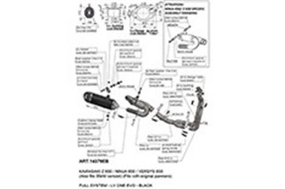 Sistema Di Scarico Completo Leovince Lv One Evo Black Edition Kawasaki Z 650 2021 - 2023