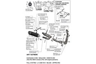 Système Complet D'Échappement Leovince Lv One Evo Black Edition Kawasaki Z 650 2021 - 2023