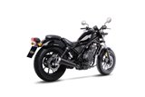 Sistema di Scarico Terminale LeoVince 15006BU CLASSIC RACER nero HONDA CMX 300 REBEL 2017 - 2022