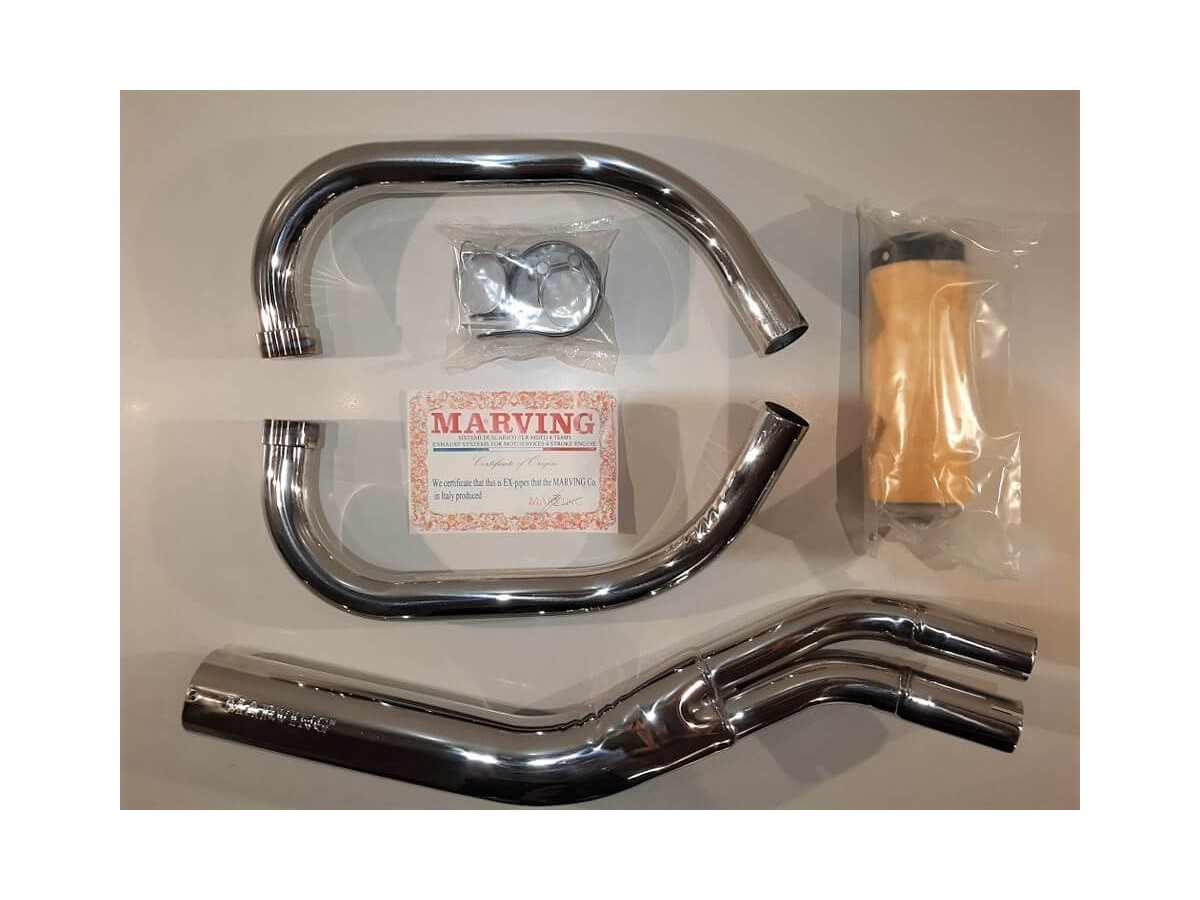 scarico exhaust system racing 2 in 1 suzuki gs 400 1977 1980 Marving