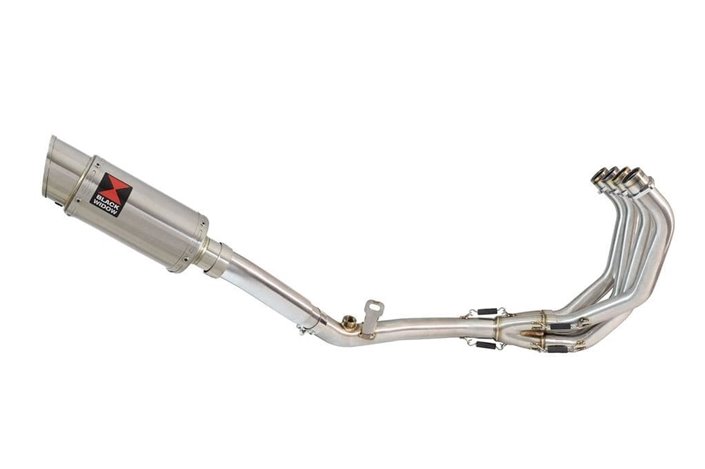 De Cat Exhaust System + 200mm Round Stainless Silencer HONDA CBR600 FA 2011-2013 Black Widow