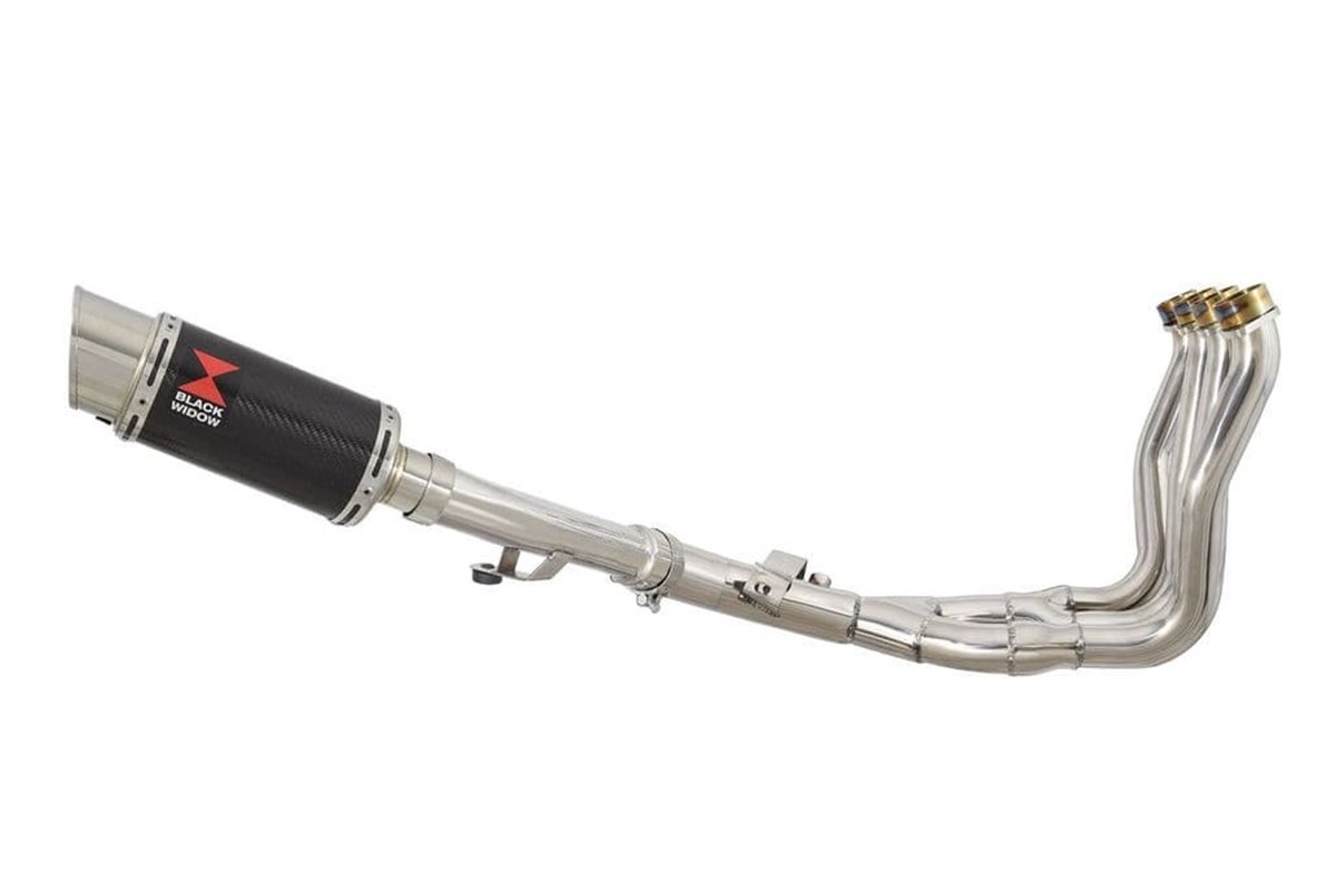 Exhaust System with 200mm Round Carbon Silencer YAMAHA FZ-1S FZ-1 S Black Widow