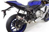 De Cat Titanium Collector + 200 mm Runder Carbon-Schalldämpfer YAMAHA YZF-R1 R1M 2015-2021 Black Widow