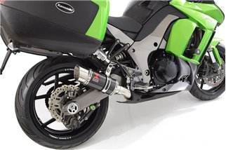 4-2 Silenziatori Rotondi In Carbonio Da 200 mm Per Sistema Di Scarico Panniers De Cat KAWASAKI Z1000 SX 2010-2019 Black Widow