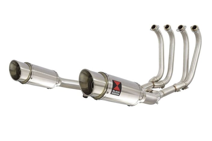 4-2 Exhaust System 200mm Round Stainless Silencers SUZUKI GSX1400 Black Widow