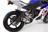 De-Cat-Auspuffanlage 200 mm Runder Edelstahl-Schalldämpfer YAMAHA R6 YZF600 2006-2016 Black Widow