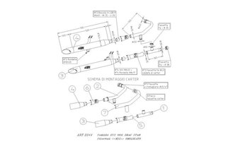 Scarico Terminale 2244 Leovince K02 Yamaha Xvs 1100 Drag Star 1999 - 2003