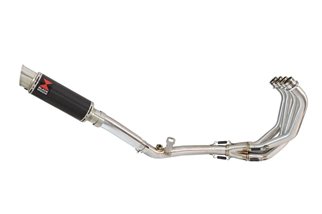 De Cat Exhaust System + 230mm GP Round Carbon Silencer HONDA CBR600 FA 2011-2013 Black Widow