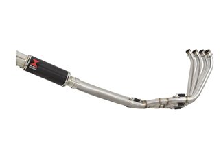 De-Cat High Level Exhaust System 230mm GP Round Carbon Silencer HONDA CBR650R 2021-2022 Black Widow