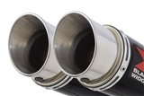 Exhaust Silencers 230mm GP Round Carbon HONDA GL1500 Goldwing Black Widow