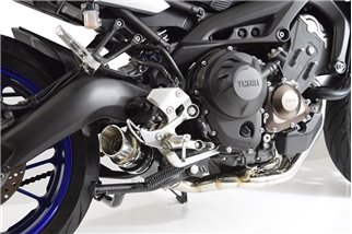 De-Cat Exhaust System 230mm GP Round Carbon Silencer YAMAHA MT09 MT-09 Tracer: Tracer GT Black Widow