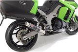 4-2 Silenziatori Panniers De Cat Scarico 230mm Gp Round Carbon KAWASAKI Z1000 SX 2010-2019 Black Widow