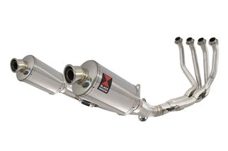 4-2 De-Cat Performance Exhaust System 230mm Oval Stainless Silencers KAWASAKI Z900RS & Cafe Black Widow