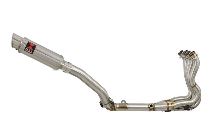 De Cat Exhaust System + 230mm GP Round Stainless Silencer SUZUKI GSXR 750 K6 K7 2006-2007 Black Widow