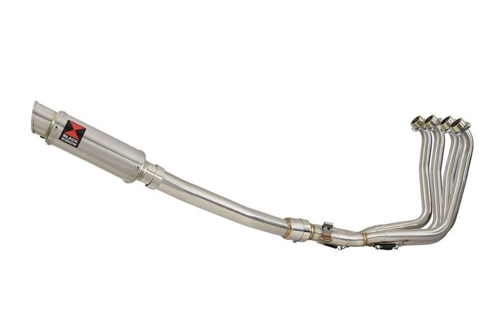 Exhaust System with 230mm GP Round Stainless Silencer YAMAHA Yamaha YZF R1 1998-2001 Black Widow