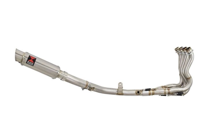 Race De Cat Exhaust System + 230mm GP Round Stainless Silencer SUZUKI GSXR 600 L1-L9 2011-2019 Black Widow