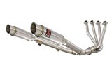 4-2 Exhaust System + 230mm GP Round Stainless Silencers HONDA CBR 1100 XX Blackbird Black Widow