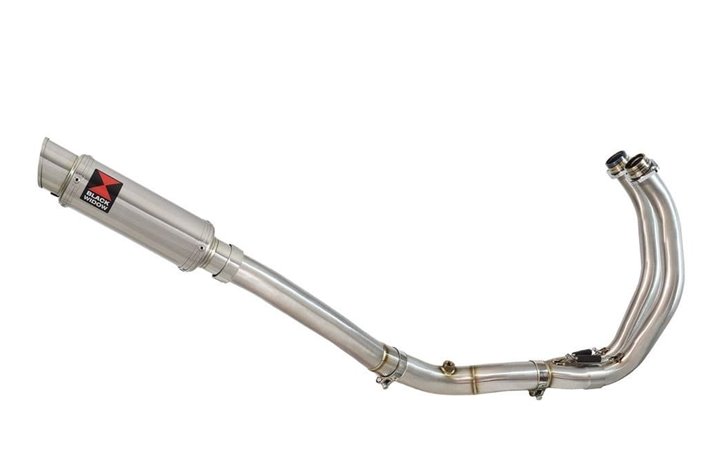 De-cat High Level Exhaust System 230mm GP Round Stainless Silencer YAMAHA YZF-R7 2021-2022 R7 Black Widow