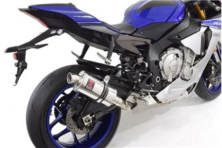 Collecteur Titane De Cat + Silencieux Inox Ovale 230mm YAMAHA YZF-R1 R1M 2015-2021 Black Widow