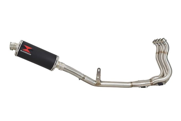 De-Cat Race Full Exhaust System + 300mm Oval Black Stainless Silencer SUZUKI GSX-S 1000 F Black Widow