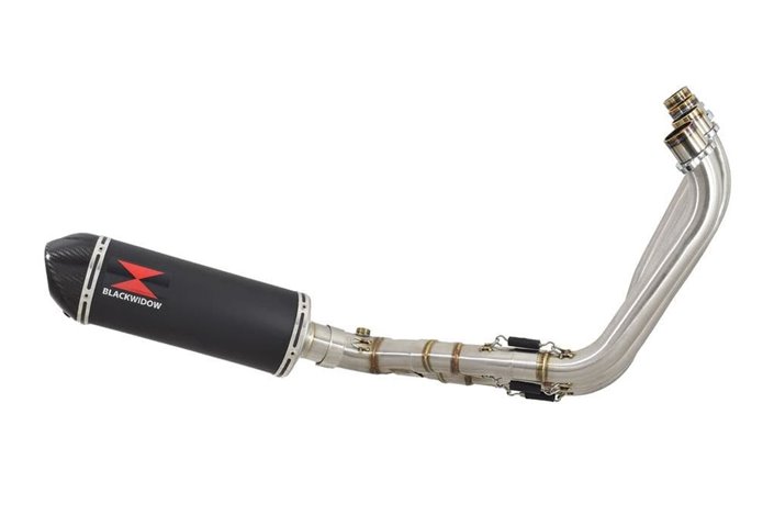 Système D'Échappement De-Cat De Bas Niveau Silencieux Ovale De 300 mm Avec Embout En Carbone Inoxydable Noir HONDA CBR650R 2019-