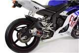 De-Cat Auspuffanlage 300 mm Ovaler Schalldämpfer Aus Schwarzem Edelstahl YAMAHA R6 YZF600 2006-2016 Black Widow