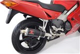 Ligne D'Échappement Complète + Silencieux Ovale 300mm En Inox Noir HONDA VFR800F VFR 800 1997-2003 (RC46) Black Widow