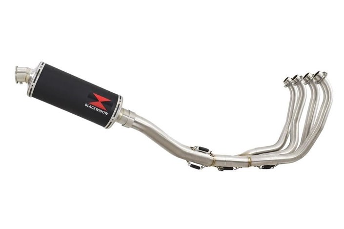 Exhaust System 300mm Oval Black Stainless Silencer YAMAHA YZF1000 R Thunderace 1996-2003 Black Widow