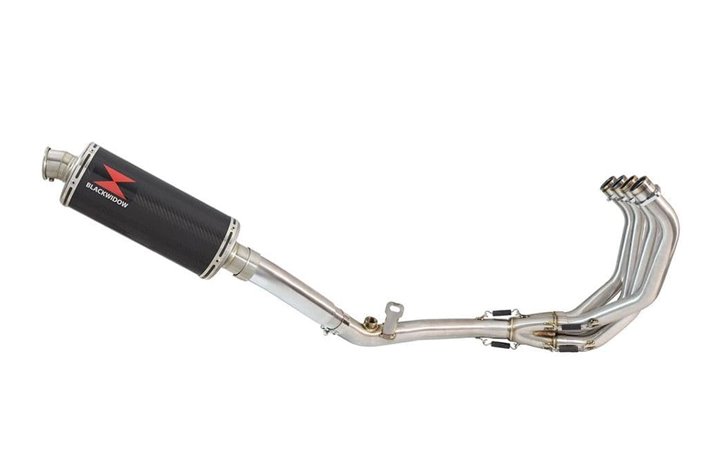 De Cat Exhaust System + 300mm Carbon Silencer HONDA CBR600 FA 2011-2013 Black Widow