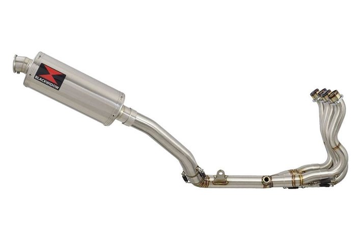 De Cat Exhaust System + 300mm Oval Stainless Silencer SUZUKI GSXR 750 K6 K7 2006-2007 Black Widow