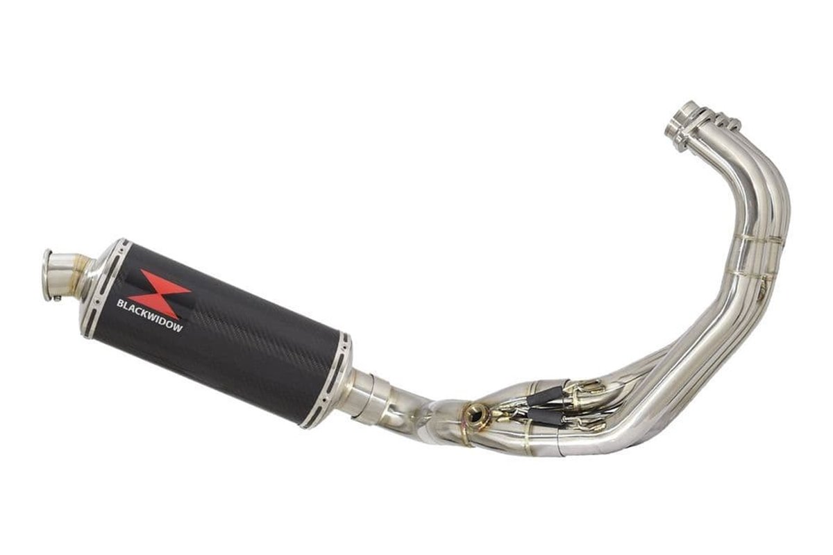 De-Cat Exhaust Silencieux Carbone Ovale 300mm YAMAHA FJ09 FZ09 Black Widow