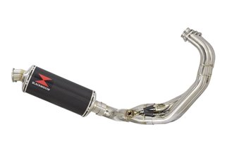 De-Cat Exhaust Silencieux Carbone Ovale 300mm YAMAHA FJ09 FZ09 Black Widow