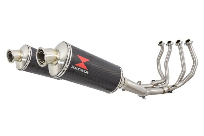 4-2 Performance Exhaust System 300mm Oval Carbon Silencer SUZUKI GSX1300R Hayabusa 1999-2007 Black Widow