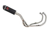 Système D'Échappement Silencieux Ovale De 300 mm Avec Embout En Carbone Inoxydable Noir KAWASAKI KLE 500 Black Widow