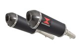 Exhaust Silencers 300mm Black Stainless + Carbon Tip APRILIA SL1000 Falco 1999-2005 Black Widow