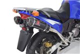 Kit Doppio Silenziatore Silenziatori Ovali Neri Con Punta In Carbonio Da 300 mm HONDA XL1000 V Varadero 1999 - 2014 Black Widow