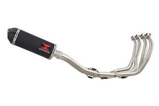 Exhaust System 300mm Oval Black Stainless Carbon Tip Silencer YAMAHA YZF1000 R Thunderace 1996-2003 Black Widow