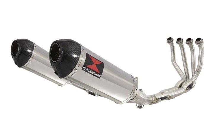 4-2 De-Cat Performance Exhaust Silencieux Ovales Avec Embout En Carbone De 300 mm KAWASAKI Z900RS & Cafe Black Widow