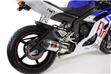 De-Cat Auspuffanlage Ovaler Schalldämpfer Mit 300 mm Carbonspitze YAMAHA R6 YZF600 2006-2016 Black Widow