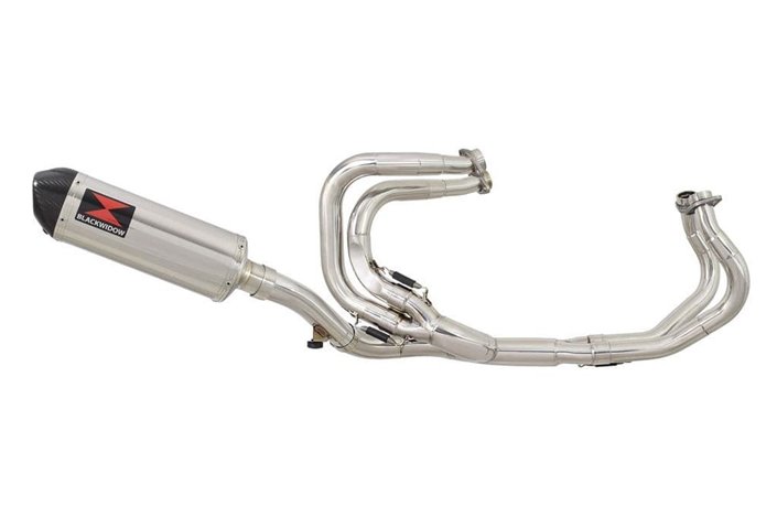 Sistema Di Scarico Completo + Silenziatore Ovale Da 300 mm Con Punta In Carbonio Inossidabile HONDA VFR800F VFR 800 1997-2003 (R