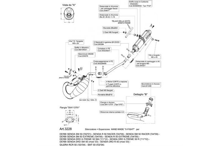 Système Complet D'Échappement Leovince X-Fight Gilera Gilera Smt 50 2003 - 2004