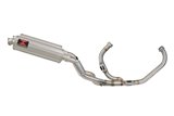 High Level Exhaust System 400mm Oval Stainless Silencers HONDA VTR1000 F Firestorm (SC36) Black Widow