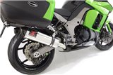 4-2 Packtaschen De Cat Auspuff Ovale Schalldämpfer Mit 400 mm Carbonspitze KAWASAKI Z1000 SX 2010-2019 Black Widow