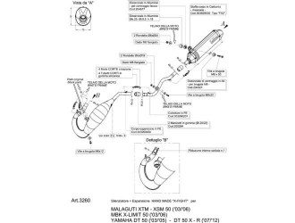 Komplette Auspuffanlage Leovince X-Fight Yamaha Dt 50/X/R...